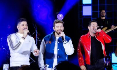 Gustavo Mioto com a dupla Henrique e Diego - Crédito da Foto: Lally Zwetzch / Divulgação